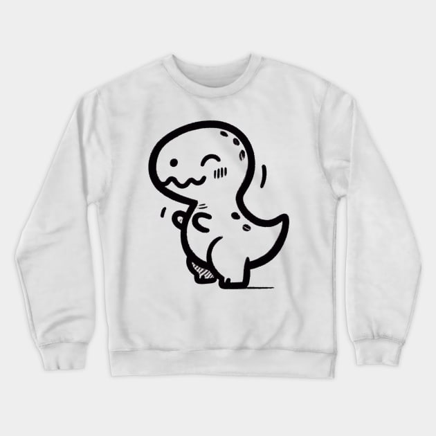 Cute little dino Crewneck Sweatshirt by Evgmerk